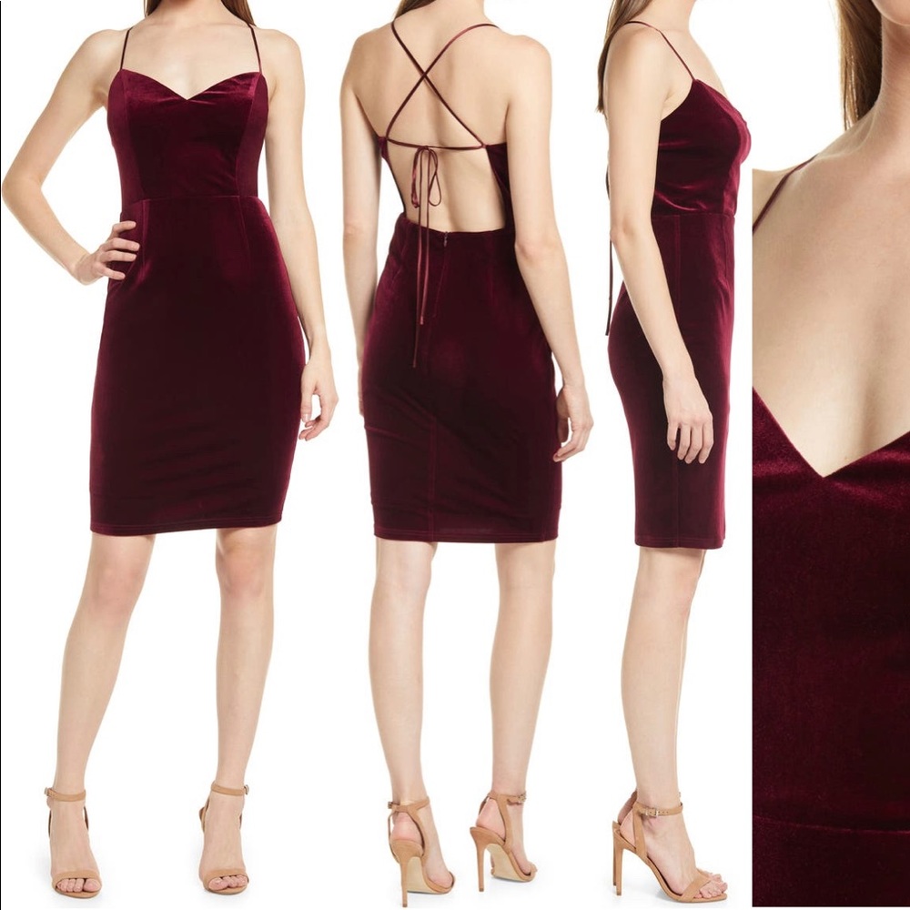 Velvet body con dress